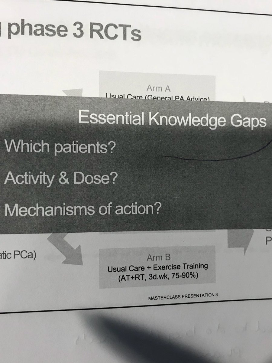 ClareLaitPhysio's tweet photo. Really important questions in the field of exercise and oncology that we still donโt fully know the answers. More research is needed as well as a full understanding and questioning of current research especially when translating into advice and practice #icpto2018 https://t.co/pgQmJO2iXK