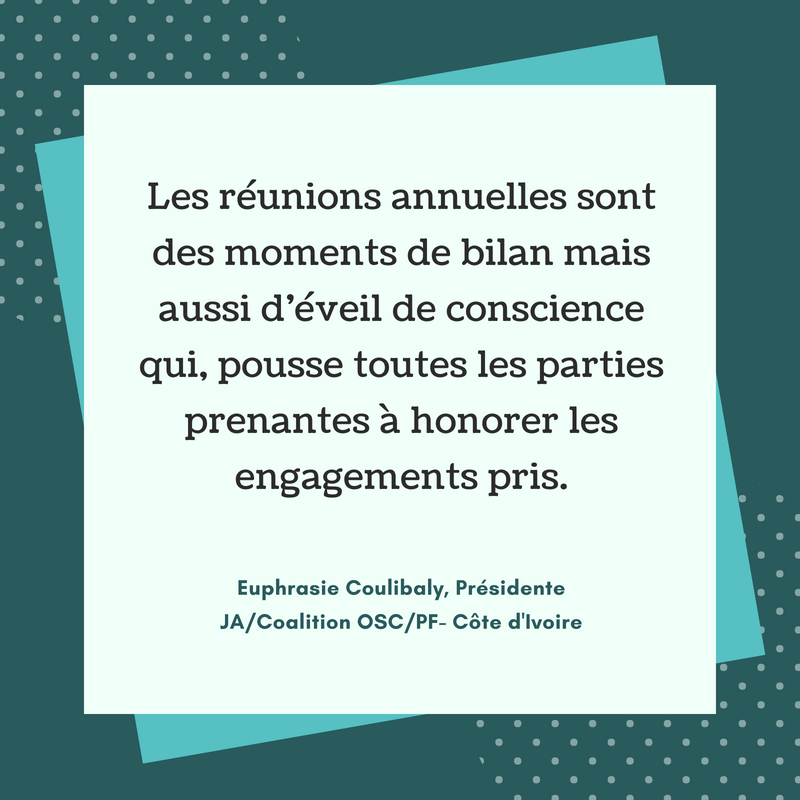 POuagaPF's tweet photo. Découvrez l’interview d’Euphrasie Coulibaly, Présidente JA/Coalition OSC/PF- Côte d'Ivoire qui nous parle de la nécessité de la réunion annuelle du PO, de l’importance de la création du Partenariat de Ouagadougou et sa valeur ajoutée. #RegardsPO
https://t.co/Jl7bKLIByN https://t.co/7En9Gwq64v
