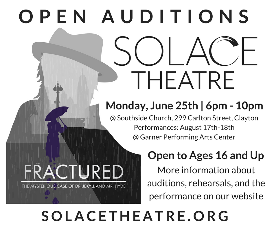 PRE-REGISTER TODAY: solacetheatre.org/fractured
#theatreauditions #musicaltheatre #christiantheatre #christianmusical #jekyllandhyde #raleightheatre #garnerevents #raleighevents #raleighauditions