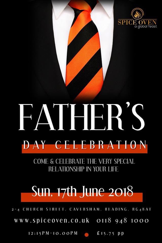 SpiceOven's tweet photo. Join us and celebrate Father's Day at Spice Oven ! Sunday, June 17, 2018. https://t.co/PbE6Zvmvz5