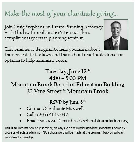 MBCSFoundation's tweet photo. Join us for a Complimentary Estate Planning Seminar on Tuesday, June 12th.  Details are on the picture - we hope to see you there! https://t.co/BSZR3wBHIx