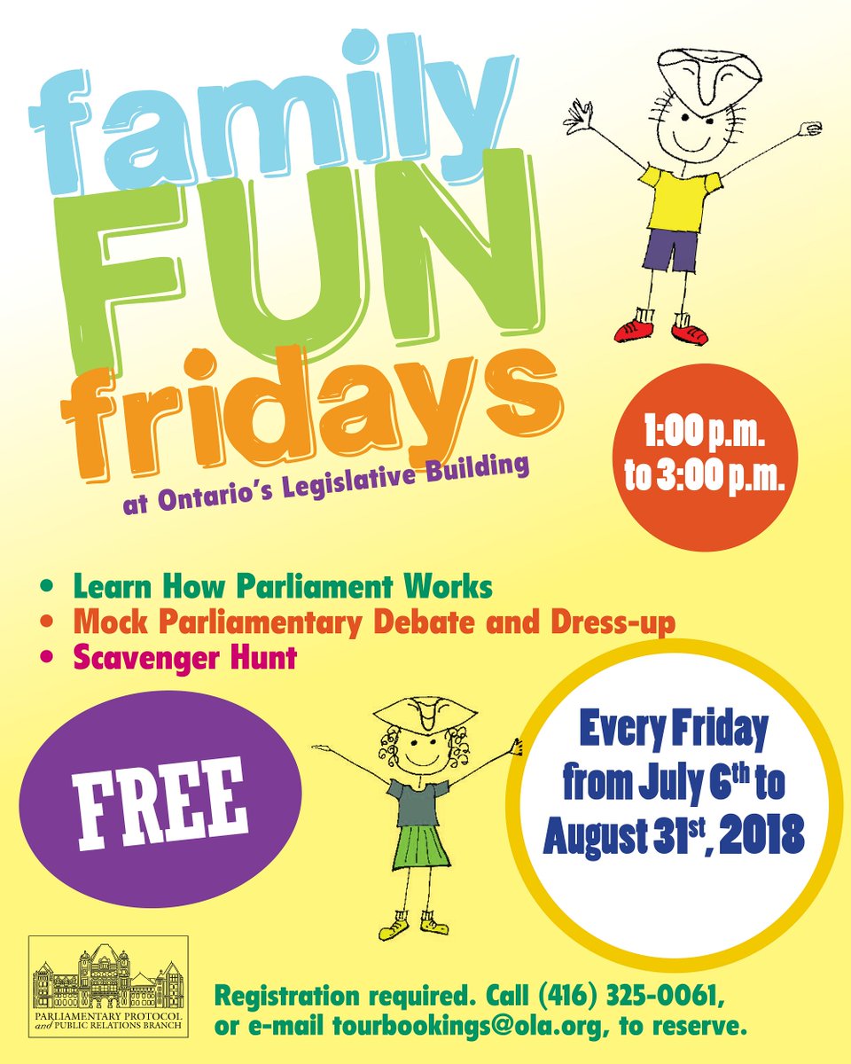 lao_english's tweet photo. Fun, Family Programs are returning to the Legislature this summer! Family Fun Fridays (pre-registration required) and Weekend Explorers (no pre-registration)! Free! https://t.co/vEiaDeC1fk @ParentSource @Todaysparent #TOkids #Summer2018 https://t.co/kaKypiilxS