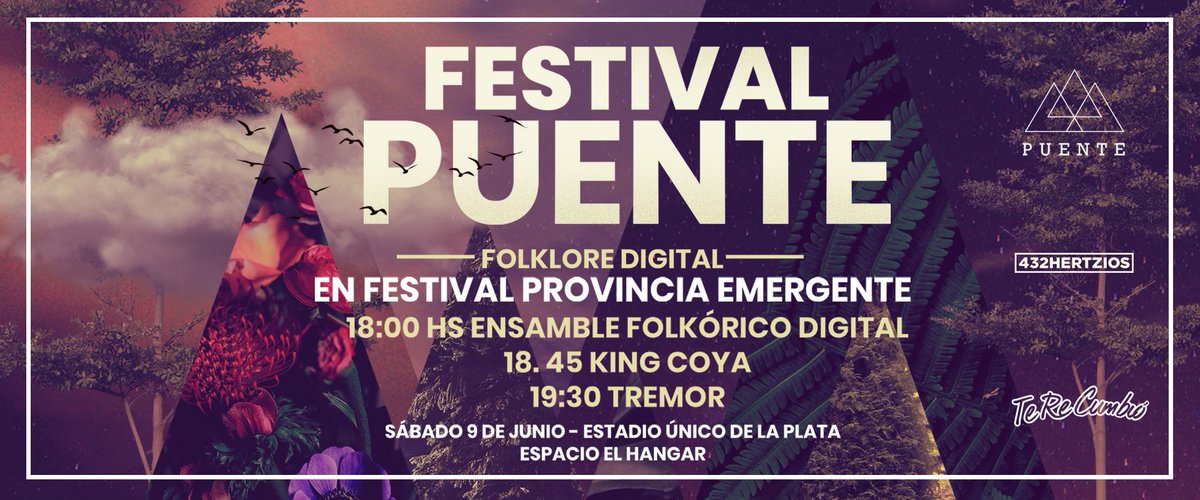 Este Sábado #Puente como parte del Festival Ciudad Emergente <a href="/batallakultural/">Hegemonía</a> Vamos junto a <a href="/KingCoya/">Gaby_Kerpel</a> <a href="/TREMORtheband/">TREMOR</a> y el <a href="/EnsambleFD/">Ensamble Folklórico Digital</a> 

Sumate al evento: facebook.com/events/1010146…