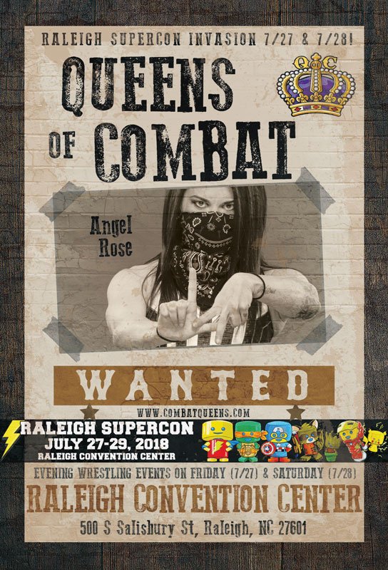 queensofcombat's tweet photo. Our #LuchaQueen, @DiamanteLAX , wants you to know that tickets are finally on sale for QOC "Invasion" @RaleighSupercon !!
Please see the link below to order yours today!
https://t.co/ofzOIaUpQE
#QOC #Invasion #RaleighSupercon https://t.co/wnujSR8Yq2