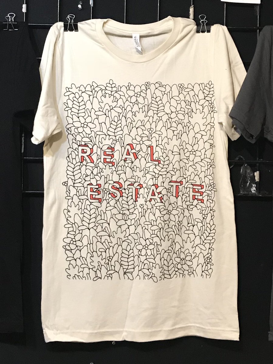 Real Estate, band on Twitter: "Phat new shirt designed our boy Evan Cohen. Available for purchase the merchandise tables at concerts on this tour including the one tonight