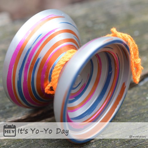 HeyWhatDay's tweet image. It's Yo-Yo Day!
#YoYoDay #NationalYoYoDay