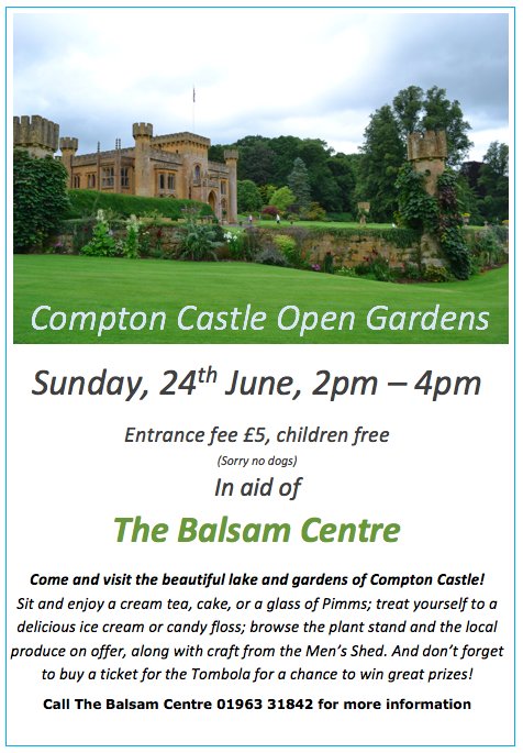 BalsamCentre's tweet photo. Compton Castle Open Gardens on 24th June in aid of The Balsam Centre
#comptoncastle #balsamcentre #opengardens #comptonpauncefoot https://t.co/EM5wvQPP0d