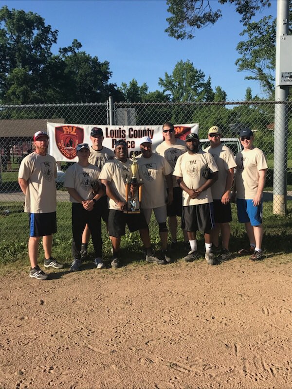 StLouisCoPAL1's tweet photo. Last night, PAL and other county officers played a community softball game against the Ferguson Regulators baseball team. While the officers came out on top, it was a huge win for everyone who came out to enjoy the game, food, music, and togetherness. https://t.co/lpFLR2U5Ds