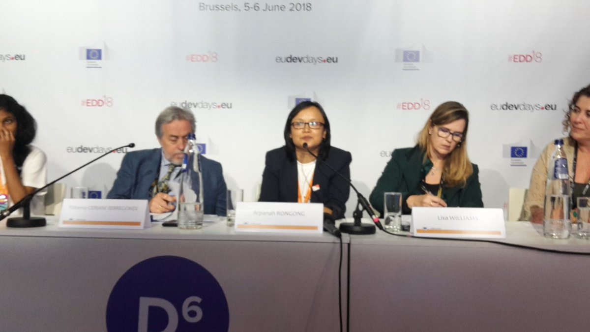 WorldVisionEU's tweet photo. Civil society, UN, EU, etc, we are not going to stay there but children will. We need to invest in children. That's the only way to ensure sustainable development says @arpanahmarian  at #EDD18 
#ItTakesAWorld https://t.co/03cmaNxp1N