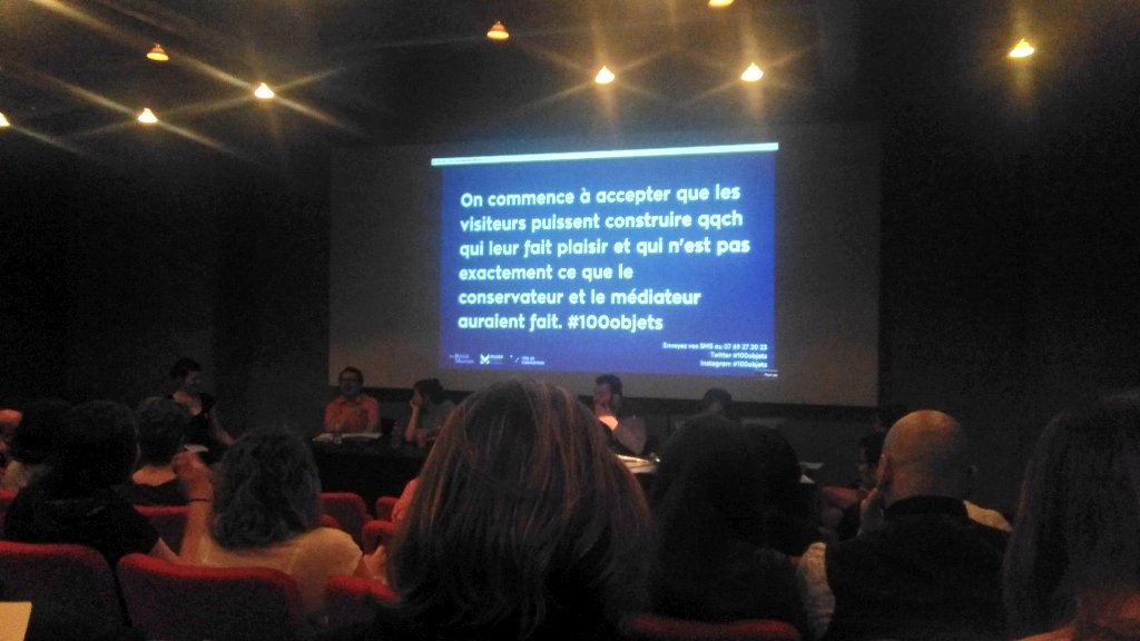 LrtAlexandra's tweet photo. Une exposition à découvrir, des interventions pertinentes et des retours participants affichés en temps réel. Belle rencontre, originale, proposée par #MuséeValenciennes ! #100objets https://t.co/OriBsNSfZq