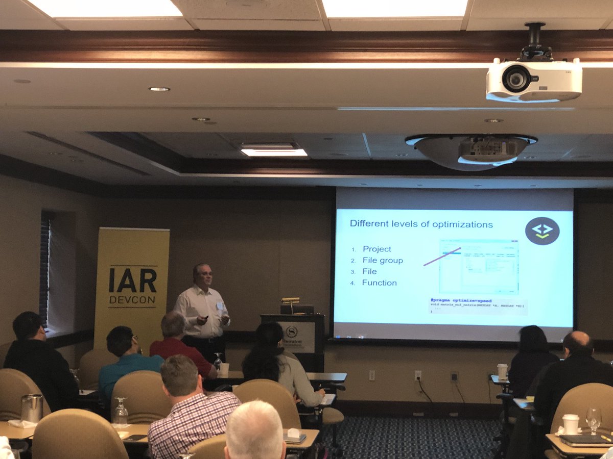 JMcHaleIII's tweet photo. Aaron Bauch of @iarsystems rocking it at #iardevcon Boston @embedded_comp @rnass https://t.co/5fn69Zxu2w