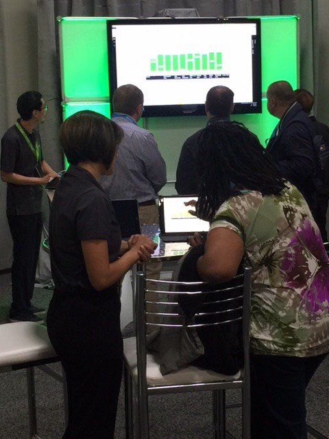 ElementFleet's tweet photo. Our team of Strategic Consultants discussing data with customers at our Data Visualization station in the Digital Village. #ElementRideandDrive #FleetReinvented https://t.co/R3BjzxJnC3