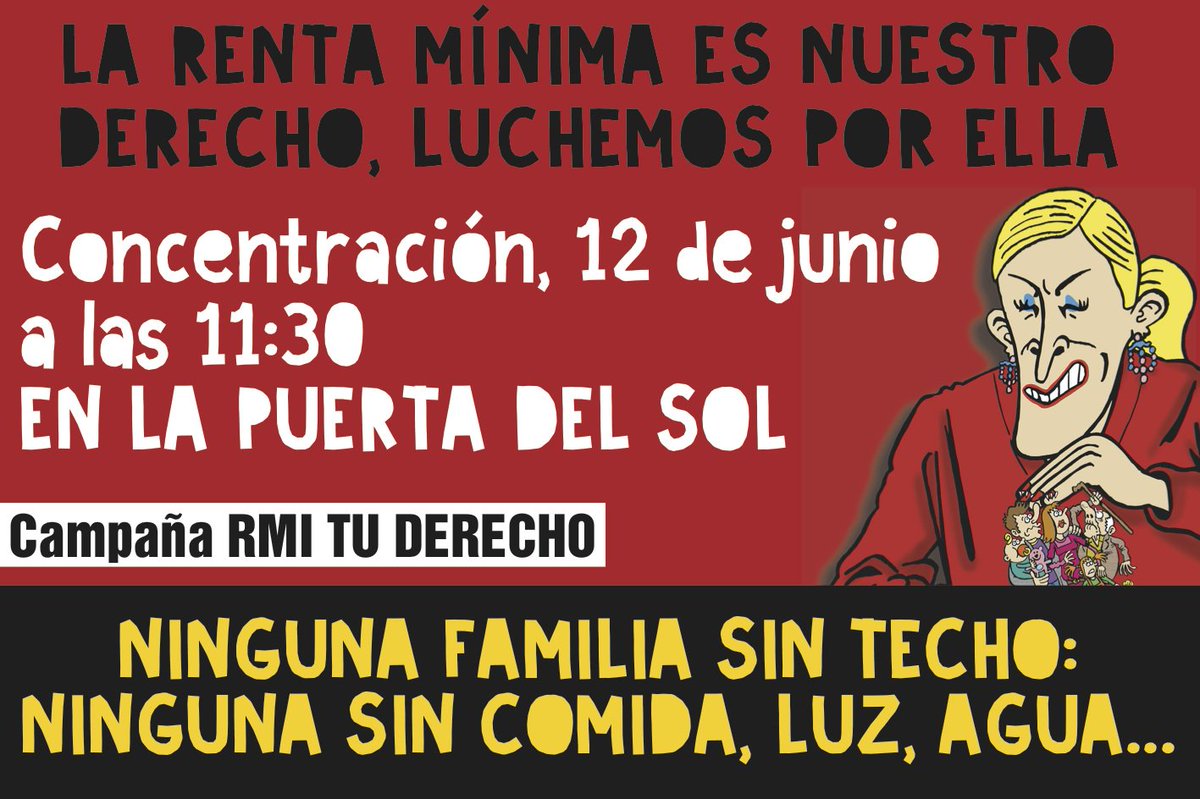 Los gobiernos Garrido/Cifuentes no combaten pobreza sino a pobres,  quitando y suspendiendo miles de rentas mínimas y bloqueando nuevas concesiones. Que nadie mire para otro lado: el 12 de junio a las 11,30 en la Puerta del Sol con <a href="/RmiTuDerecho/">Remi Tu Derecho</a> Sólo el pueblo salva al pueblo