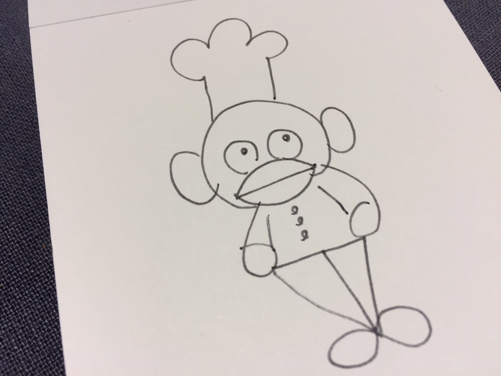 ベターホームのお料理教室 今日お取り引き先の方の前で かわいいコックさん の絵描き歌を歌いながら描いて見せたら 怪訝な顔で オバq と言われてちょとショック T Co Qjct0gxbi2 Twitter