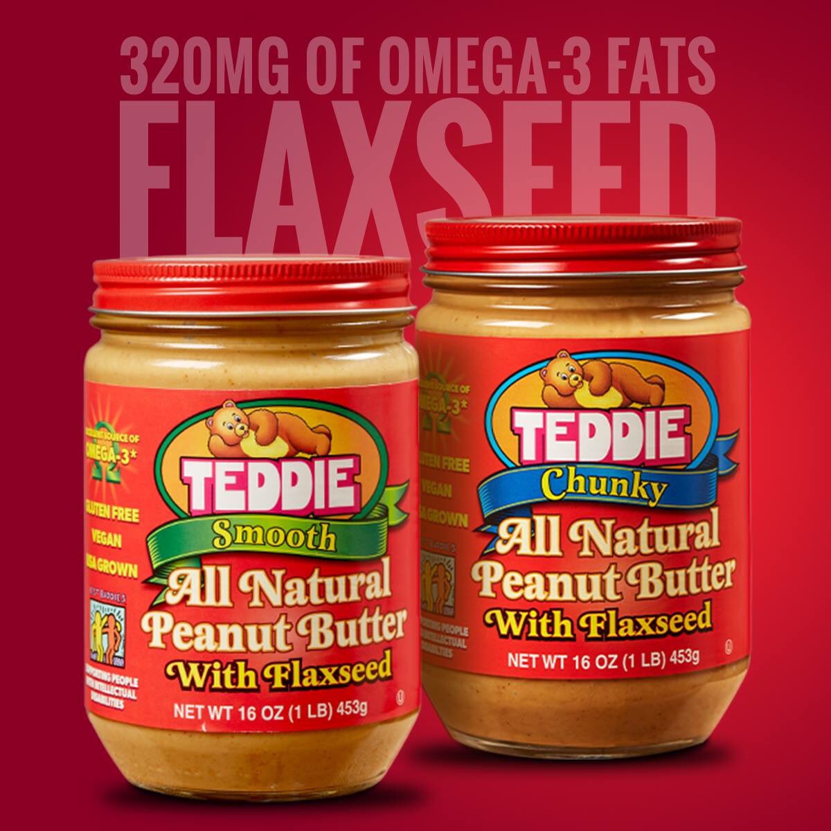 Teddie_PB's tweet photo. Not only are you eating All Natural Teddie Peanut Butter, but you are eating #TeddiePeanutButter with #Flaxseed. The perfect way to boost your afternoon snack! https://t.co/vG1UGqHlQk