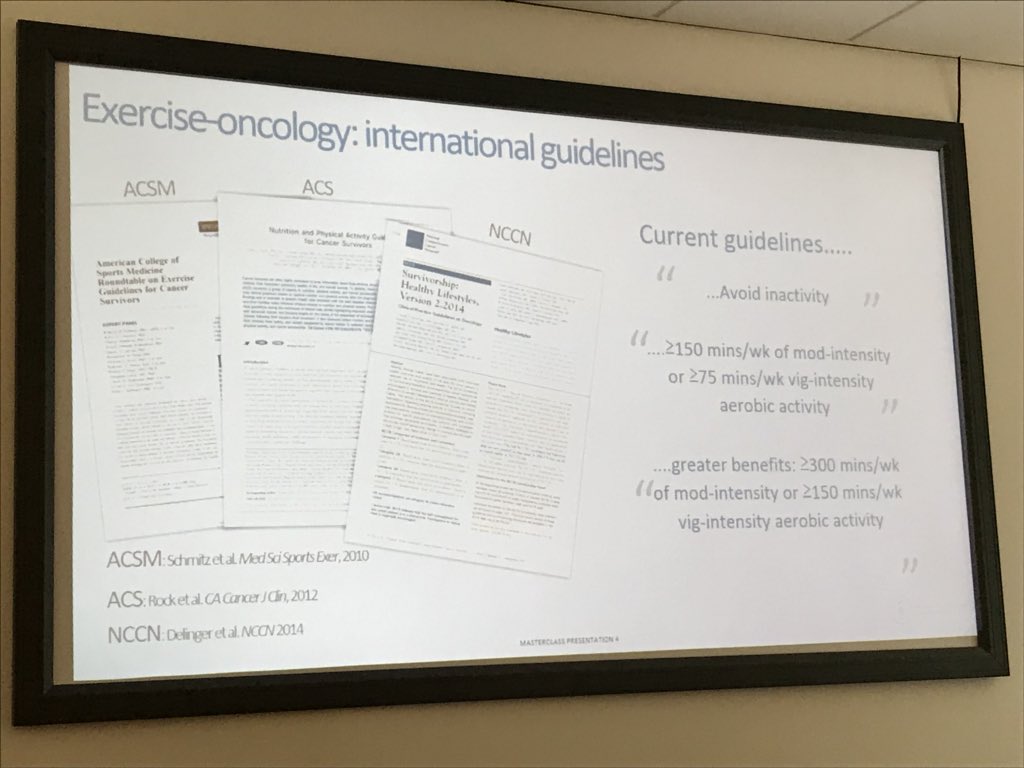 ClareLaitPhysio's tweet photo. Current guidelines for exercising in cancer #icpto2018 https://t.co/TM3fdDBSH3