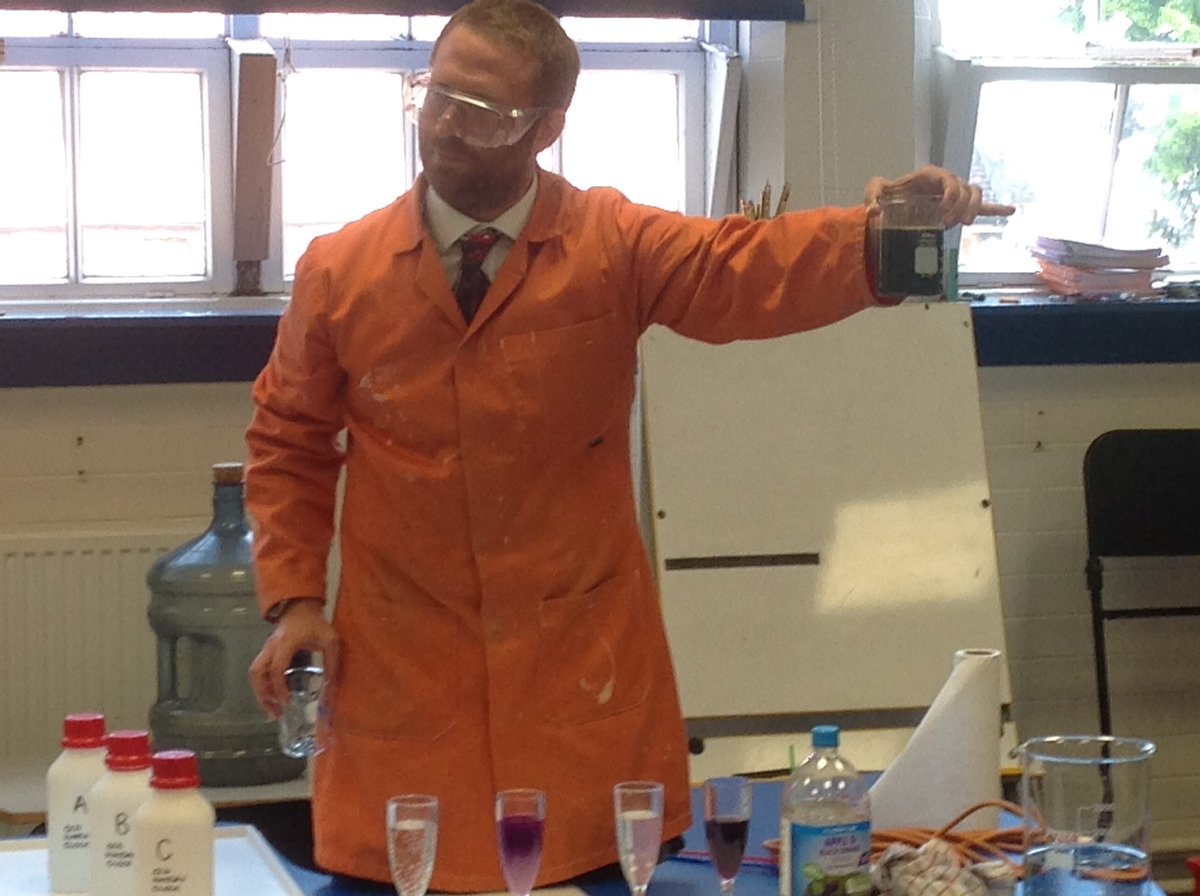 The magic of chemistry, Dr Vaughan showed us how to mix liquids and come up with some surprising results!