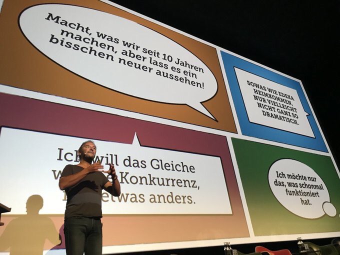 BoumiZG's tweet photo. „Mutige Taten mit hoher Relevanz werden häufig aus der Not geboren.“ Tom Schwarz SevenOne #CMDCH2018 #contentmarketing https://t.co/eD6LDHyISO