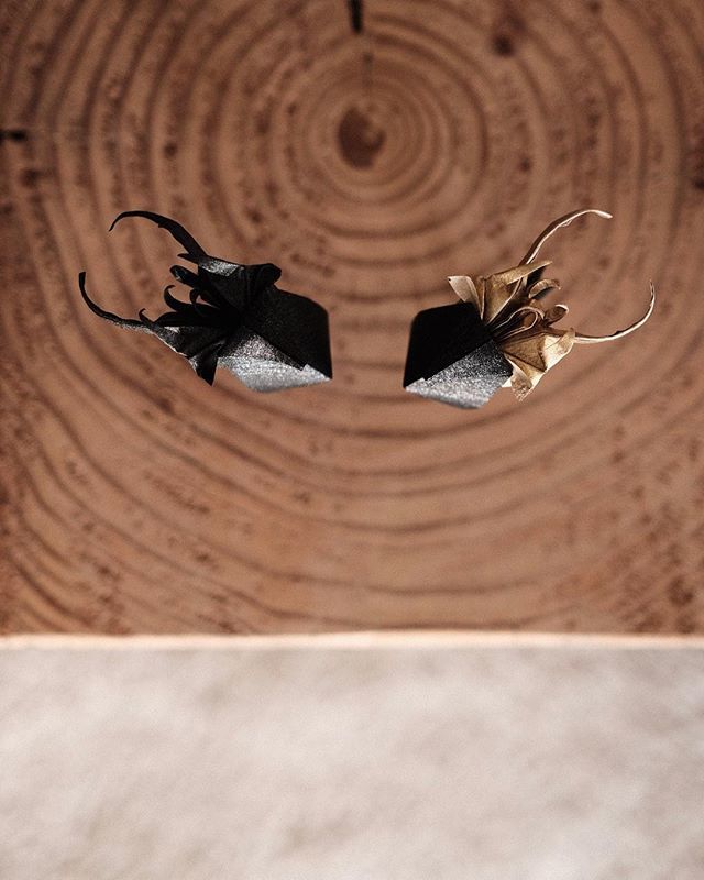 FlorigamiTweets's tweet photo. Full black or black and gold ? / tout noir oui noir et or ? #florigami #origami #animal #gameofthrones #deer #baratheon https://t.co/bqD0p6LGHU https://t.co/bAoG86j1aX