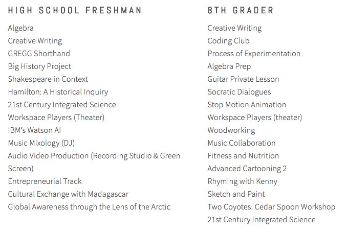 markaengstrom's tweet photo. Check out these sample stud schedules from Workspace Education. This is what's possible when you prioritize stud passion first! https://t.co/DVDYp7A3k9 #edchat #studentvoice #whatisschool #democraticed #isedchat #intledchat #studentsfirst #personalizedlearning #kidsdeserveit https://t.co/mmvTqVz39Y