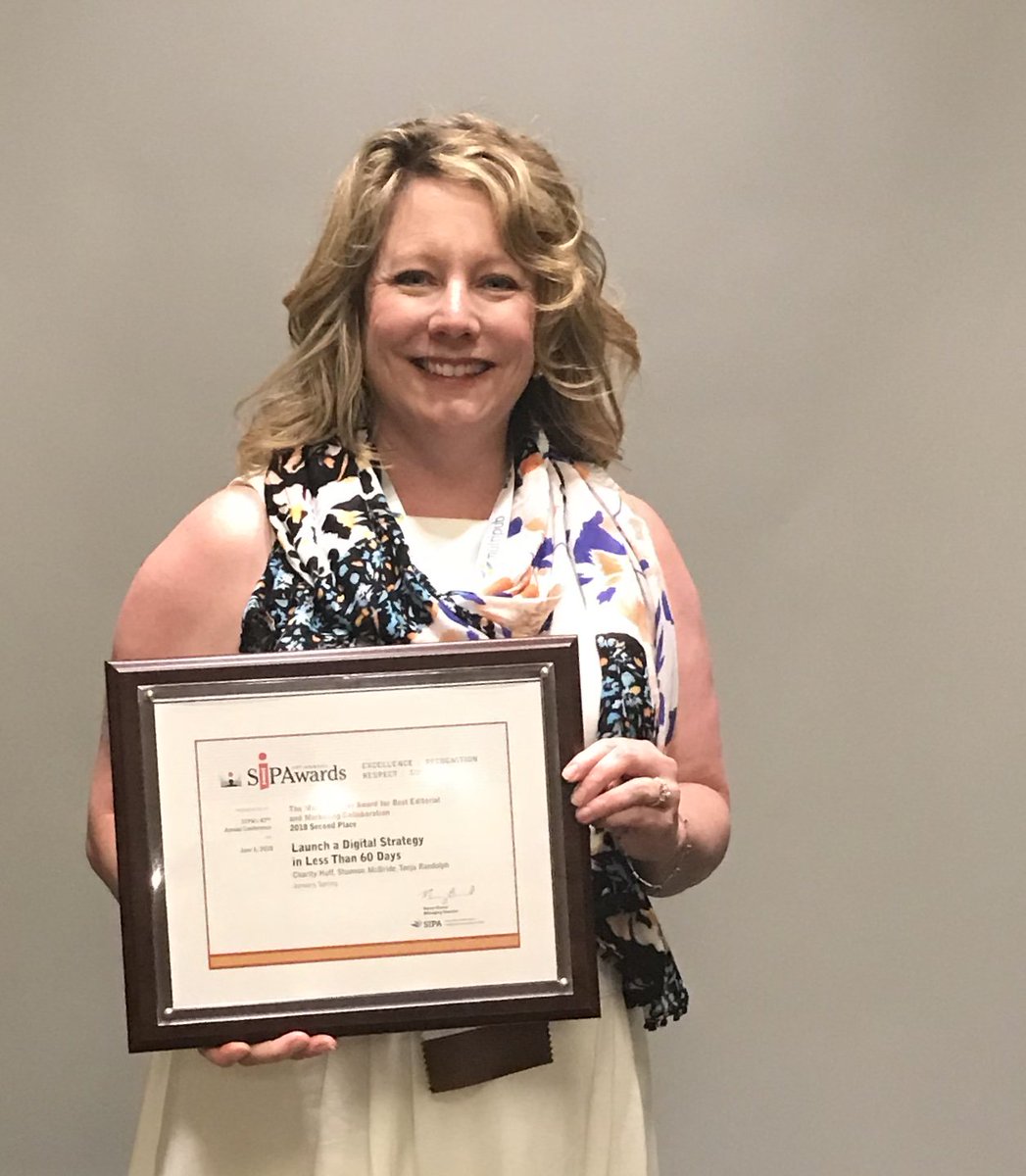 January__Spring's tweet photo. We won! #JanuarySpring & @nocostylemag take home 2nd place honors for "Launch a Digital Strategy in Less Than 60 Days" #SIPA18 @sipaonline https://t.co/ljjxUQfqxn https://t.co/tRS5X9Brpa