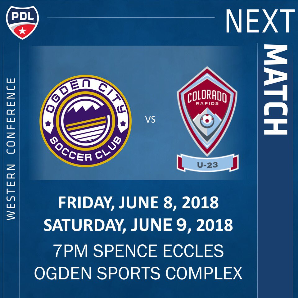 SaltCitySC_USL's tweet photo. We’ve got ✌🏼 big matches this weekend! The best part?! They’re home!!! Come out and cheer on our boys! 7pm at Spence Eccles Ogden Community Sports Complex. #OCSC @ColoradoRapids https://t.co/MBBuEkslUm