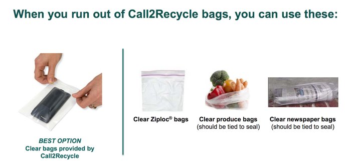 Call2Recycle's tweet photo. #DidYouKnow: By individually bagging your batteries, you can store them safely until they’re ready to be recycled! Learn more about how you can #ChargeUpSafety for #NationalSafetyMonth https://t.co/hcHeaSvZVh