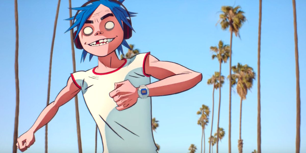 GShock_US's tweet photo. Who knew 2D is #GSHOCKFam?! @gorillaz #THENOWNOW #DW5600 #35yearsoftoughness https://t.co/q3RYWBO5q5 https://t.co/qXJl4ZrawO