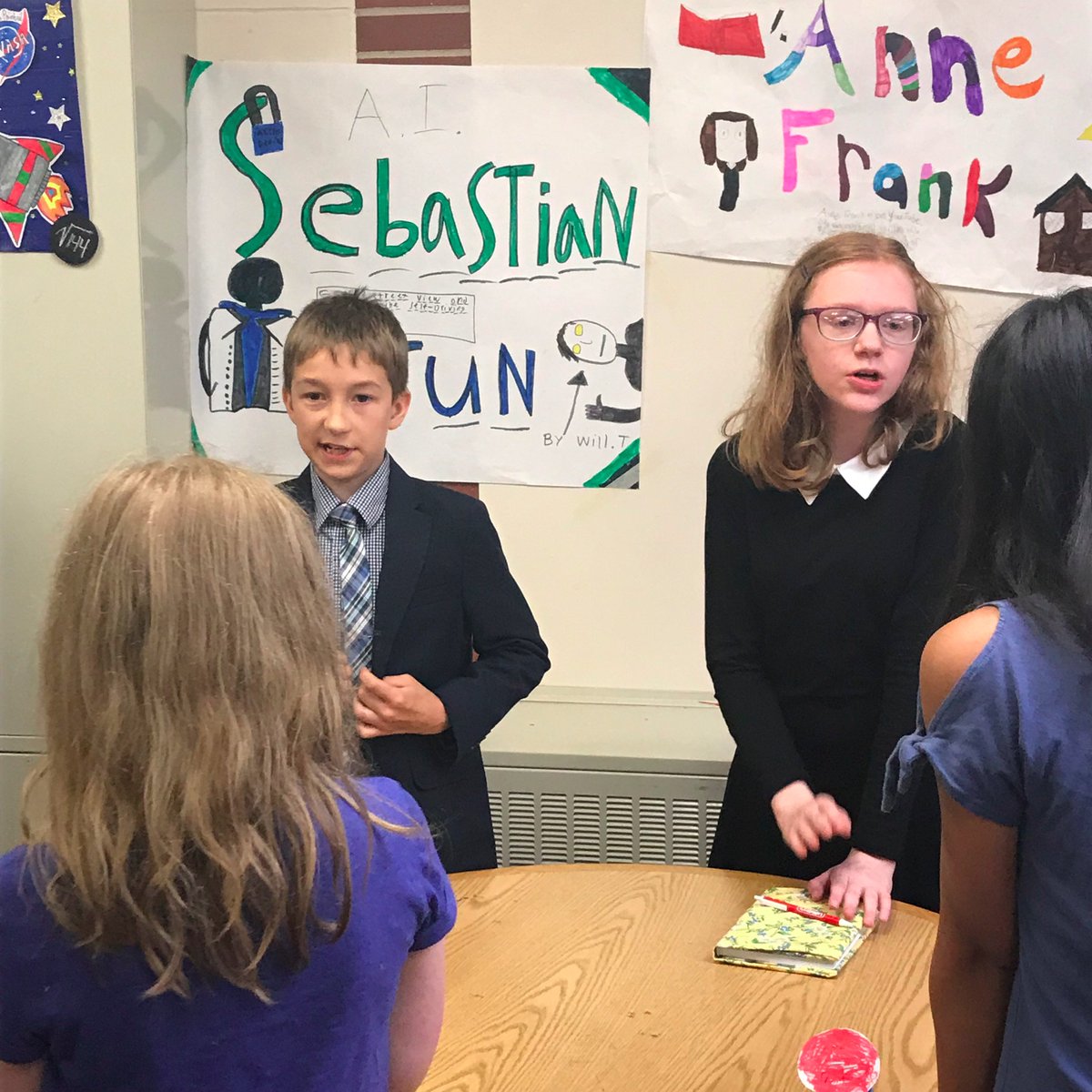 LHTanglenSchool's tweet photo. Our fifth graders are doing amazing oral reports during our Wax Museum.  #TanglenPride https://t.co/7yBhtsVVTN
