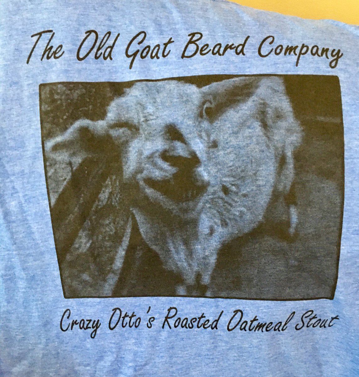 OldGoatBeardCo's tweet photo. Surprise we have a new T-shirt with our new spokesmodel Crazy Otto. Limited run of shirts. Twenty to be exact. Grab them fast. Going up on website now. #oldgoatbeardcompany #stayhairy  @ The Old Goat Beard Company https://t.co/UeV57Iujtp