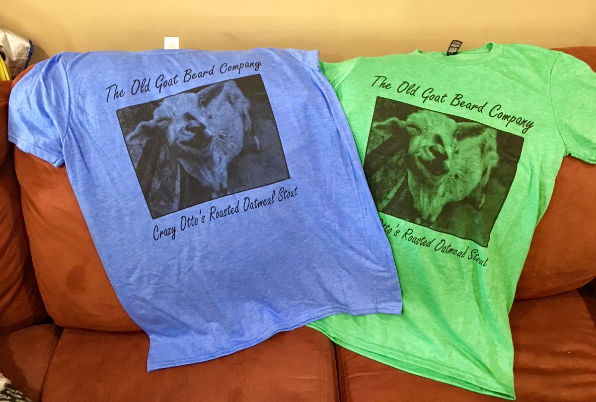 OldGoatBeardCo's tweet photo. Surprise we have a new T-shirt with our new spokesmodel Crazy Otto. Limited run of shirts. Twenty to be exact. Grab them fast. Going up on website now. #oldgoatbeardcompany #stayhairy  @ The Old Goat Beard Company https://t.co/UeV57Iujtp