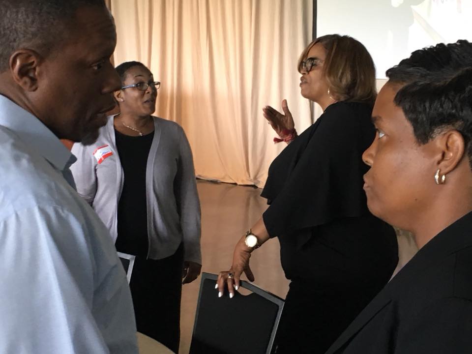 RVAWealthBuild's tweet photo. Toria Edmonds-Howell, Program Manager of the Mayor’s Youth Academy welcomes partners to the Mayor’s Youth Academy Partner Luncheon! Thank you Toria for all that you do! #washingtonredskins #trainingcamp #ocwb #communitywealthbuilding #MYA #MayorsYouthAcademy https://t.co/z2RtB7DYQt