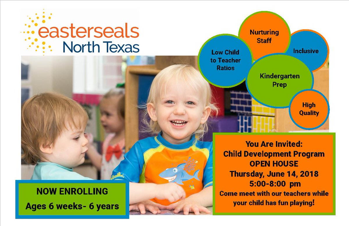 Now enrolling for our Child Development Program. For more information call 972-394-8900 or visit our open house Thursday, June 14  5:00-800 p.m. 4443 N. Josey Lane Carrollton, TX 75010. See you soon!