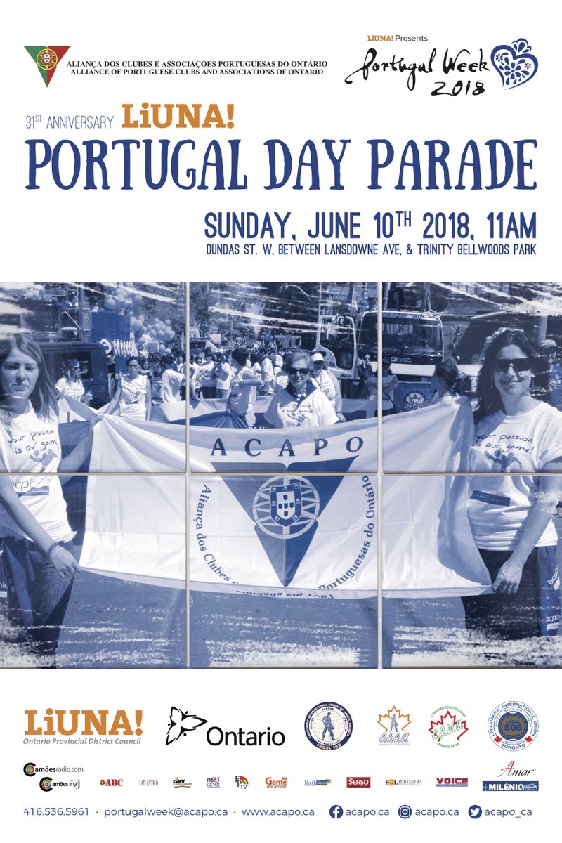CamoesRadio's tweet image. #PortugalDayParade in Toronto &amp;amp; Cambridge this weekend! 

TORONTO | Dundas St. (Lansdowne Ave. - @TrinityBellwood) starting at 11 am 💥

Watch out for our float at the Toronto location! 

#camoesradio #portugalday #portugalweekend #portugalweek2018