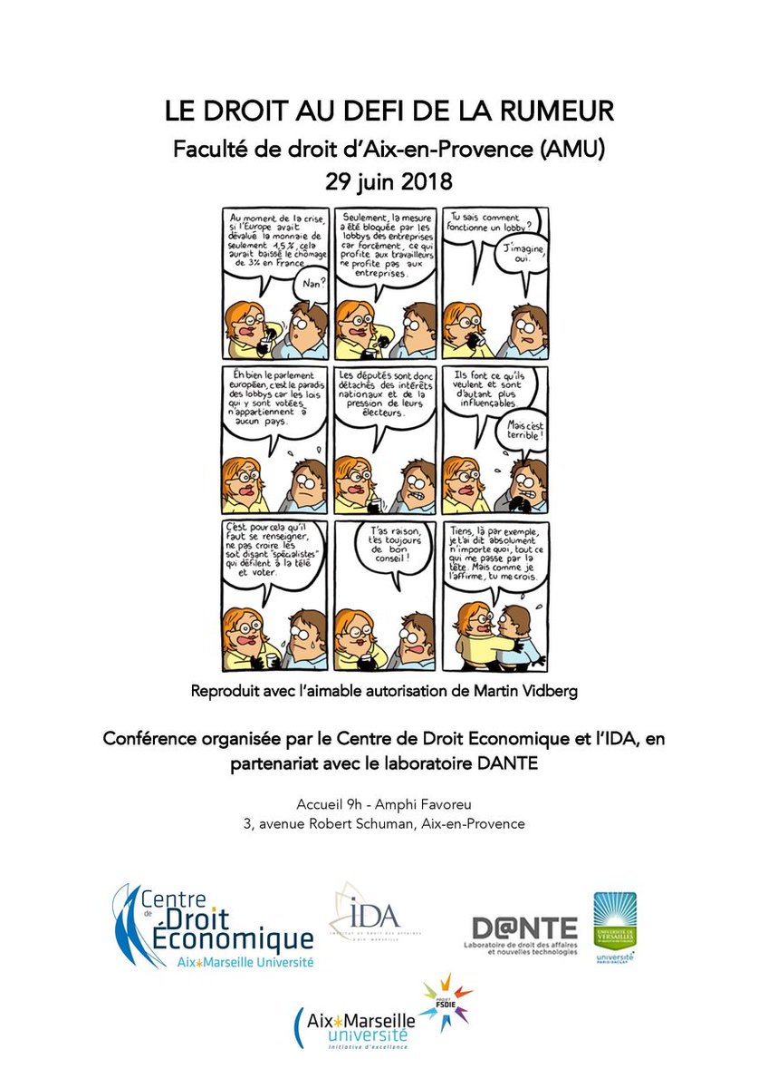 [Colloque] 29/06 Le droit au défi de la rumeur <a href="/m2pinta/">Master 2 PINTA Aix-en-Provence</a> <a href="/FdspAmu/">FDSP AMU</a> @univamu <a href="/cde_aix/">cde-aix</a> <a href="/DANTE_UVSQ/">Laboratoire D@NTE</a>
univ-droit.fr/actualites-de-…