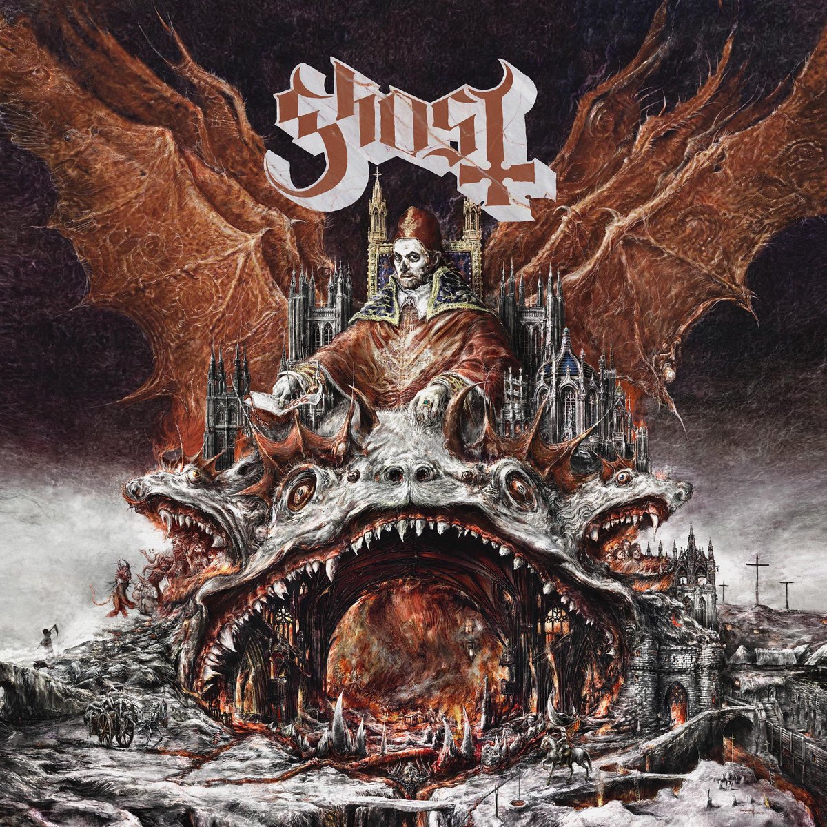 pandoramusic's tweet photo. “There’s a sting in the way you kiss me,” proclaims @thebandGHOST's  #TobiasForge on “Dance Macabre,” fro ‘Prequelle.' The Swedish doom metal outfit is aggressive and tuneful while pondering plague survival (“Rats”) and living forever (“Life Eternal). https://t.co/umF6bwKIY6 https://t.co/s5kScFb7Po