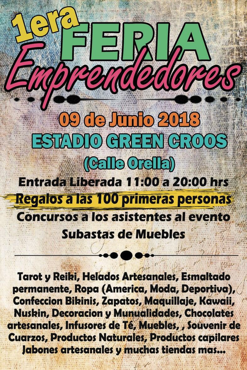 MaschicAna's tweet photo. @Perladelnorte3  por favor difundir evento de emprendedores en #antofagasta este sábado 09de junio https://t.co/zOVtQ6pZ3E