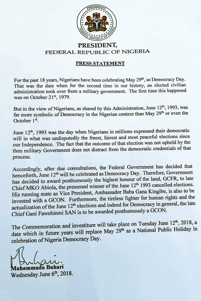 DeleMomodu's tweet image. Well done PRESIDENT MUHAMMADU BUHARI on this well thought out decision... Long live the Federal Republic of Nigeria...