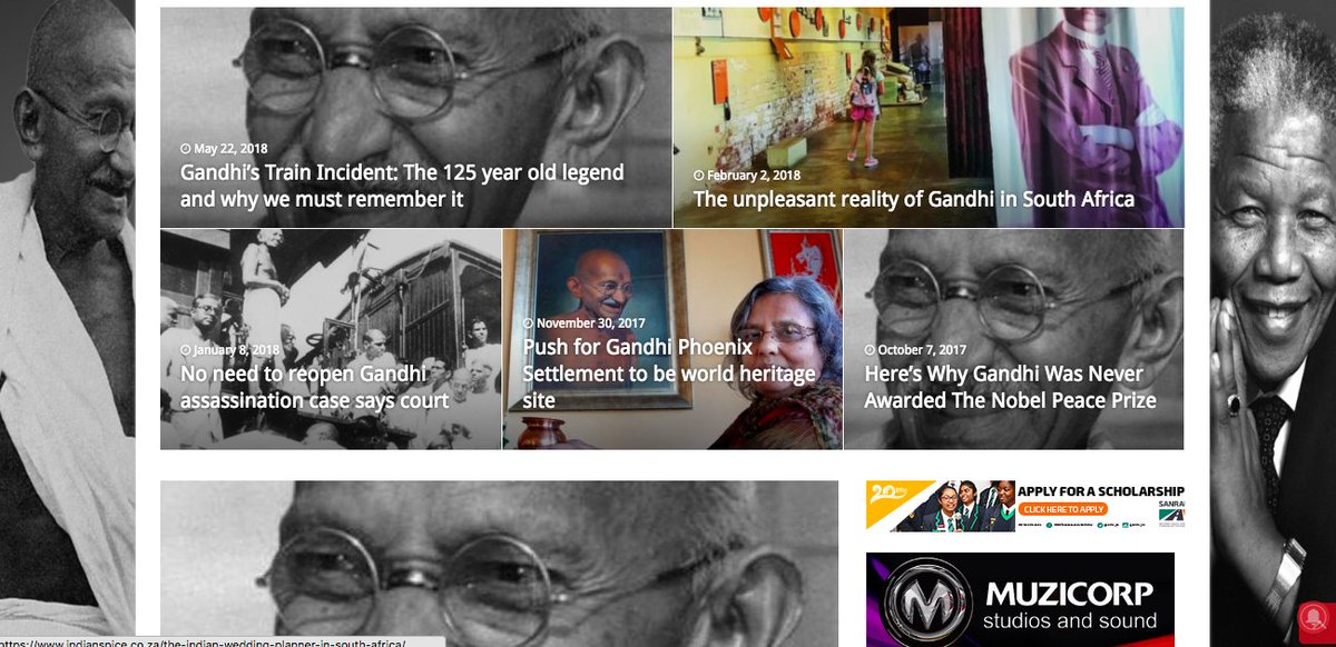 spiceofi's tweet photo. On the occasion of the 125th anniversary of #MahatmaGandhi in South Africa find our special #Gandhi package feature of news and thought pieces by South African writers. #BirthOfSatyagraha #Gandhi #IndSA18 #Pietermaritzburg #Bapu150 #satyagraha125 #Gandhi @biradyajnik https://t.co/oCf9fpQHwx
