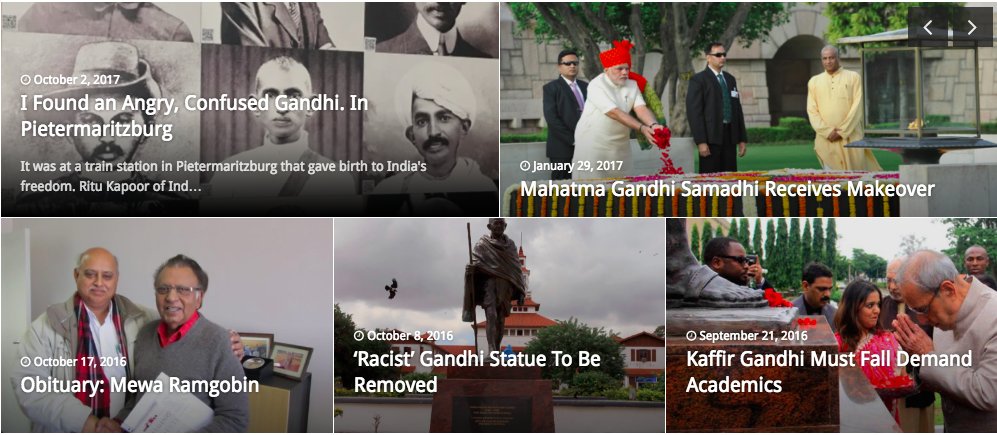 spiceofi's tweet photo. On the occasion of the 125th anniversary of #MahatmaGandhi in South Africa find our special #Gandhi package feature of news and thought pieces by South African writers. #BirthOfSatyagraha #Gandhi #IndSA18 #Pietermaritzburg #Bapu150 #satyagraha125 #Gandhi @biradyajnik https://t.co/oCf9fpQHwx