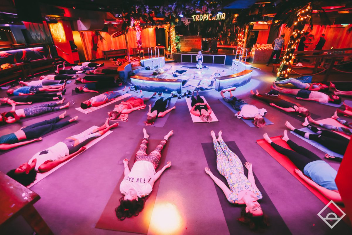 AJKnight11's tweet photo. @TropicanaLDN hosted @dybrkr yesterday morning. Unbelievable to see so many people enjoying yoga and carnival vibes before 8am! Great event from @MaxwellsGroup Events Team. https://t.co/YBNIKeF958