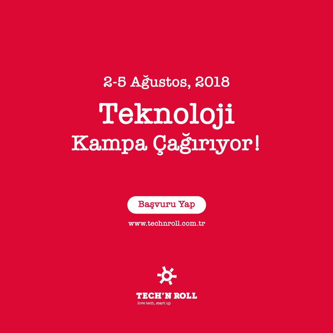 techn_roll's tweet photo. Herkesin katılabildiği, en iyilerin yarıştığı, eğlencenin yaratıcılıkla buluştuğu teknoloji kampı çok yakında başlıyor! 
Parçası olmak istemez misin?
Başvuru için: https://t.co/kDuYobjy6d

#LoveTechStartUp #Öğrenci #Girişimci #StartUp #TechnRoll #Teknoloji https://t.co/gPzdnCOp36