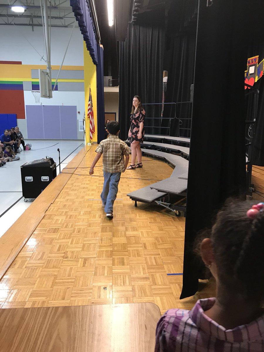SlaughterLC's tweet photo. Kindergarten Celebration is wrapping up. We are so proud of all these young Wolfpack members have accomplished this year! #prideinside1718 #mymisd @SlaughterES https://t.co/OmoKhzVYEt