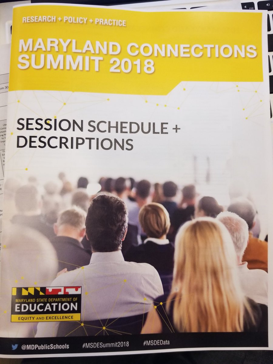 edaclumd's tweet photo. Weโre at the 2-day @MdPublicSchools #Maryland Connections Summit to Focus on the Link Between Student Data, Achievement. Weโll be sharing takeaways from the event. #MSDESummit2018 #MSDEData https://t.co/6HiPpWYHsL