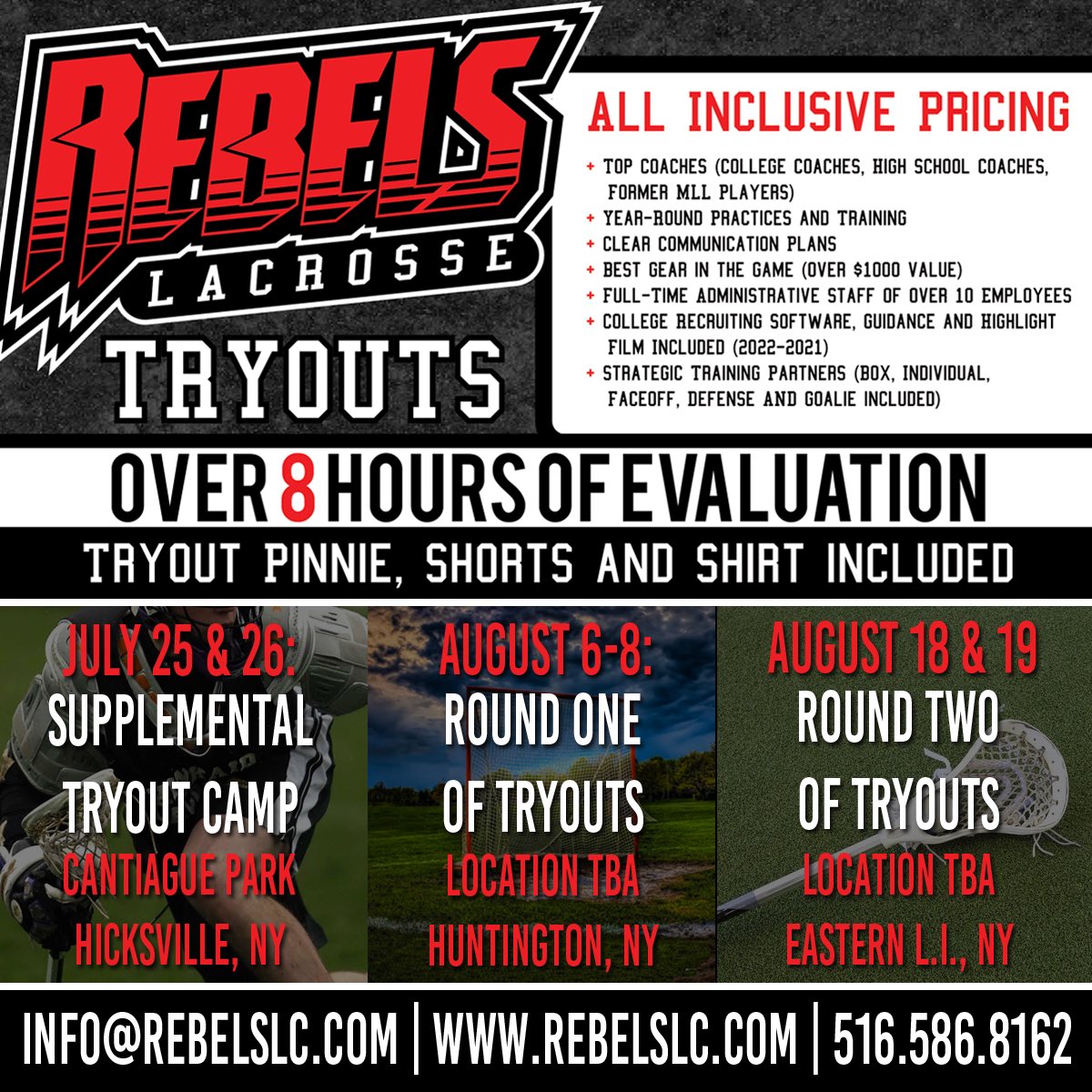 Reserve your spot at tryouts! Visit rebelslc.com for more info and to sign up today