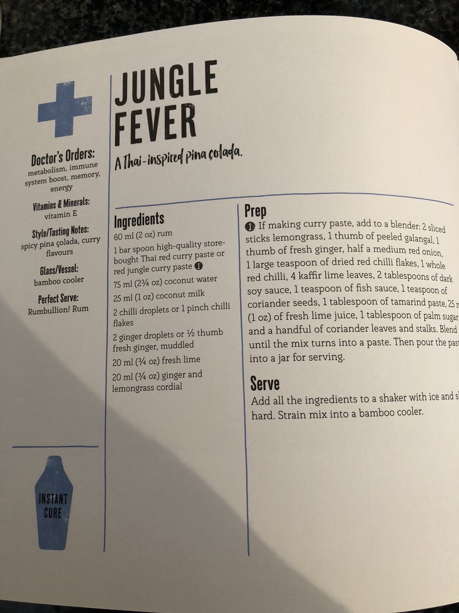 Jungle fever- a spicy Thai curry Pina colada w/ <a href="/ElDoradoRumUK/">Dean MacGregor</a> <a href="/DryMartiniJDLM/">Dry Martini</a> #ginger #lemongrass #chillidroplets @firstaidboxhh <a href="/saltsearth/">Salts of the Earth</a> <a href="/HardieGrantUK/">Hardie Grant UK</a> <a href="/AmazonUK/">Amazon.co.uk</a>