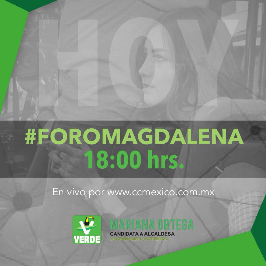 MarianaOrtegaS's tweet photo. Hoy estaré participando en el #ForoMagdalena organizado por la @CANACOMexico
Sigan la transmisión en vivo a partir de las 18:00 por https://t.co/4V0htP2fzt
Juntos seremos el cambio #verde que nuestra alcaldía necesita.💚💚
#VotaVerde
#ForoDePropuestas
#MagdalenaContreras https://t.co/BPERRTRq5y