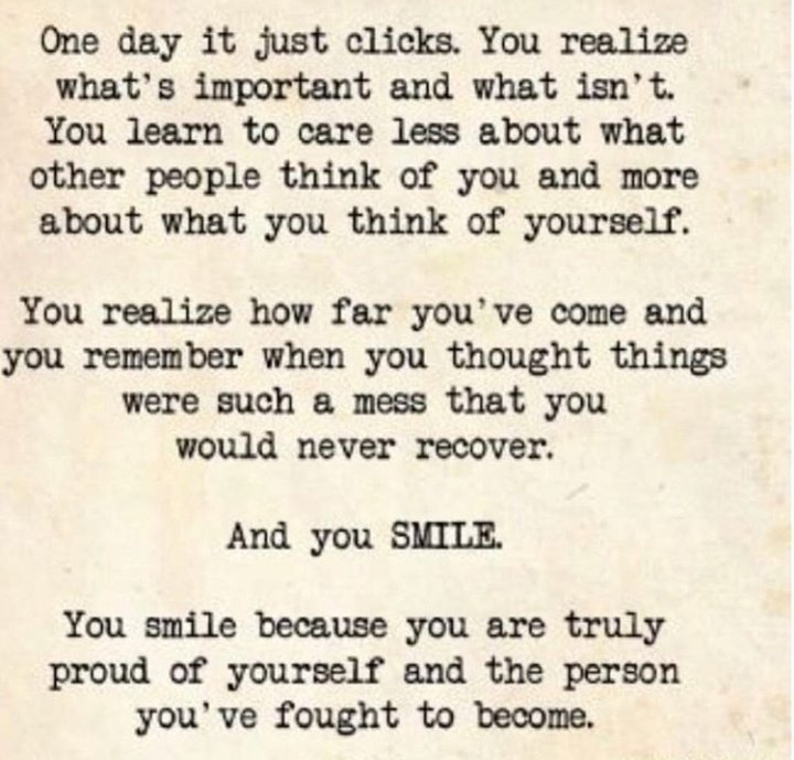 Jana7380's tweet photo. One day it just clicks..
#AlwaysFight
#WednesdayWisdom https://t.co/LfUDEHIsH5