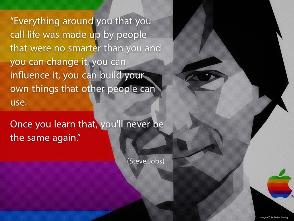 GenevaWorldwide's tweet photo. #WednesdayMorning #WednesdayWisdom #SteveJobs #Apple #ChangeIt #InfluenceIt #BuildIt #PrideMonth #Pride https://t.co/24F6x3VEqK