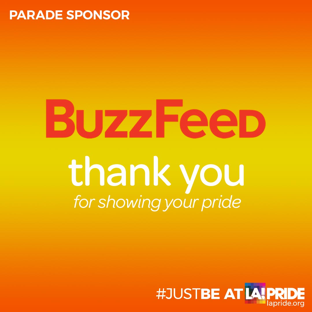 Cheers to our festive and colorful 2018 LA Pride Parade Sponsors – thank you for showing your Pride and for making this year's LA Pride Parade an amazing experience for all! Happy Pride! <a href="/Airbnb/">Airbnb</a> <a href="/BankofAmerica/">Bank of America</a> <a href="/BuzzFeed/">BuzzFeed</a> 

#JUSTBE #LAPride #Pride2018